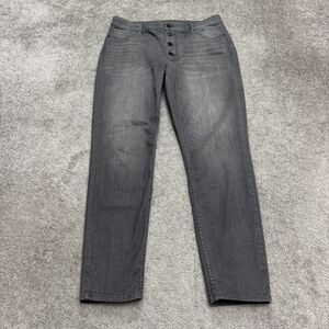 White House Black Market The Skinny Ankle Denim Jeans Womens 14L Gray High Rise